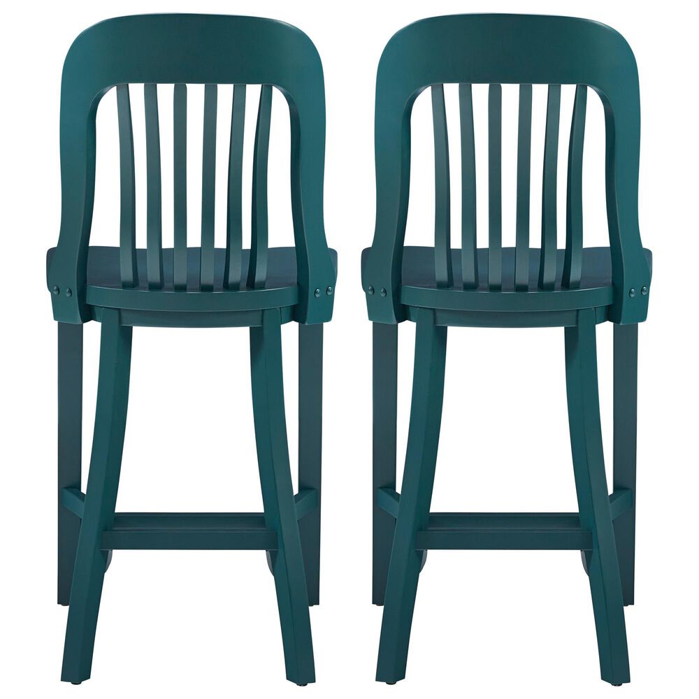 Linon Home Decor Maylen Counter Stool in Dark Green (Set of 2), , large