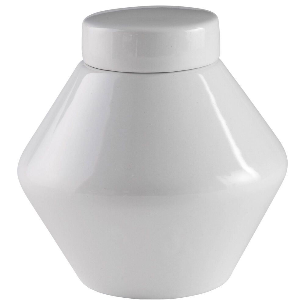 Ashley Domina Small Jar in White, , large