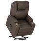 Linon Home Decor Peoria Power Lift Recliner in Mushroom, , large