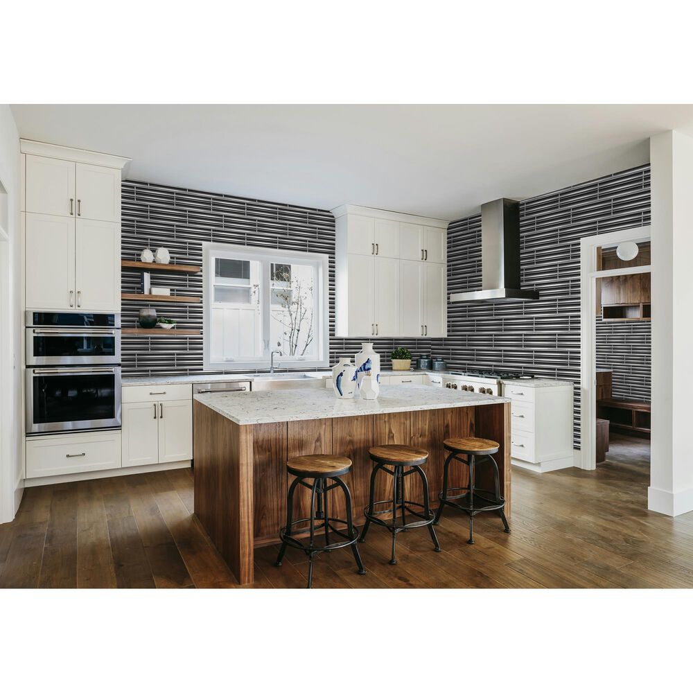 Emser Tubage Pewter 7&quot; x 16&quot; Porcelain Tile, , large