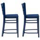Linon Home Decor Lola Counter Stool in Navy Blue (Set of 2), , large