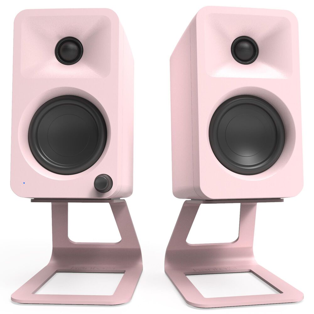 Kanto Elevated Desktop Speaker Stand for Small Speakers in Pink (Set of 2), , large