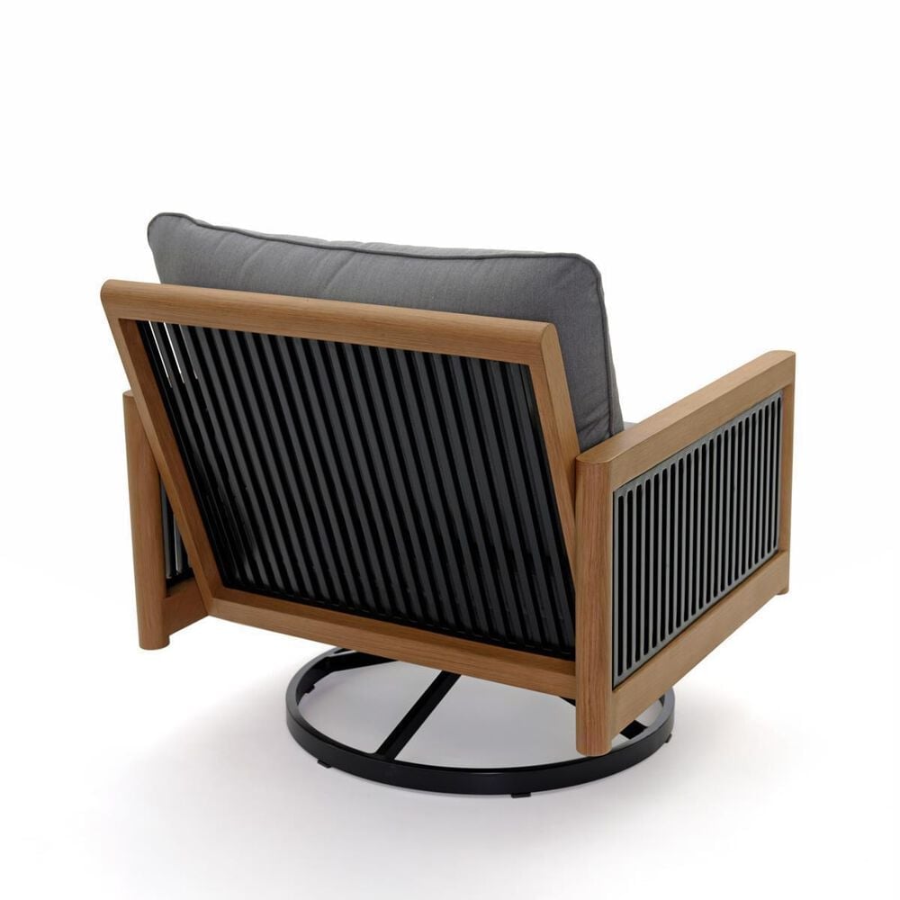 Clear Creek Collection Cove Club Swivel Rocker in Charcoal, , large