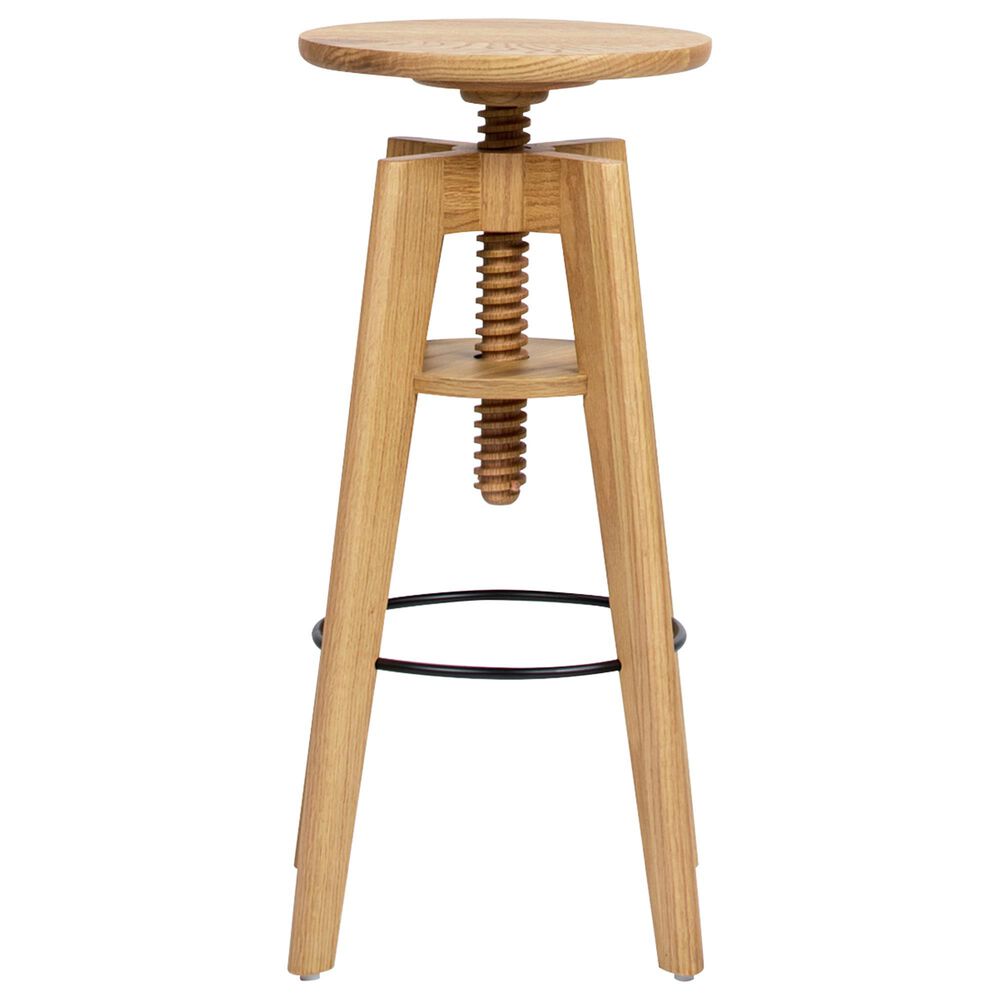 Jennifer Taylor Home Spencer Adjustable Stool in Natural Brown, , large