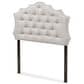 Baxton Studio Aurora Twin Upholstered Headboard in Greyish Beige, , large