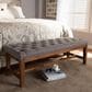 Baxton Studio Ainsley Accent Bench in Grey, , large