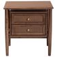 Baxton Studio Alyssa 2-Drawer Nightstand in Walnut Brown, , large