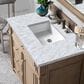 James Martin Vanities Bristol 36" Single Bathroom Vanity in Whitewashed Walnut with 3 cm Carrara White Marble Top and Rectangular Sink, , large