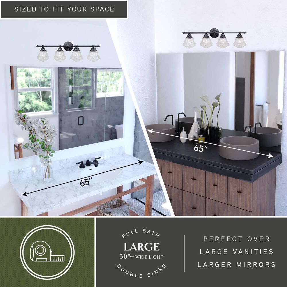 Vaxcel Huntley 4-Light Bathroom Vanity in Oil Rubbed Bronze, , large