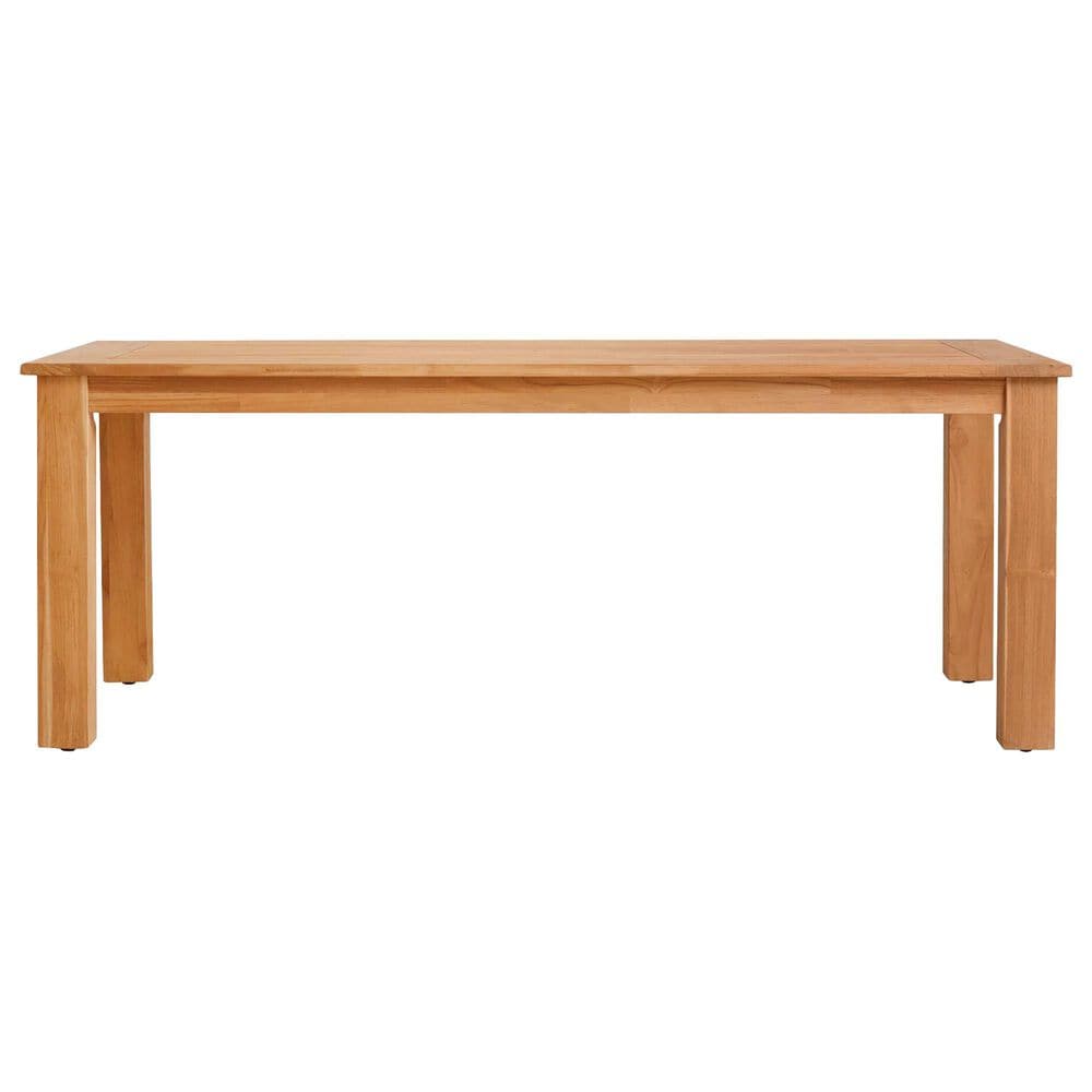 Linon Home Decor Carenen 80" Outdoor Dining Table in Natural, , large