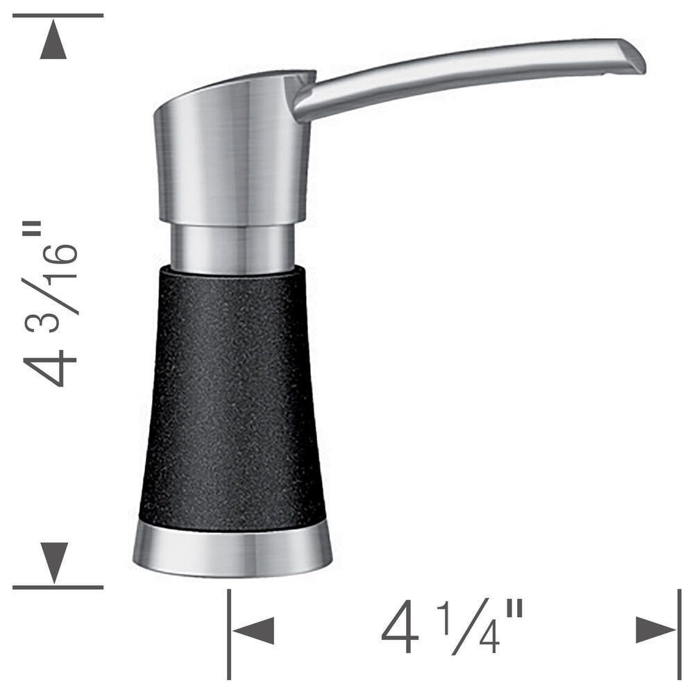 Blanco Artona Soap Dispenser in Stainless Steel and Anthracite, , large