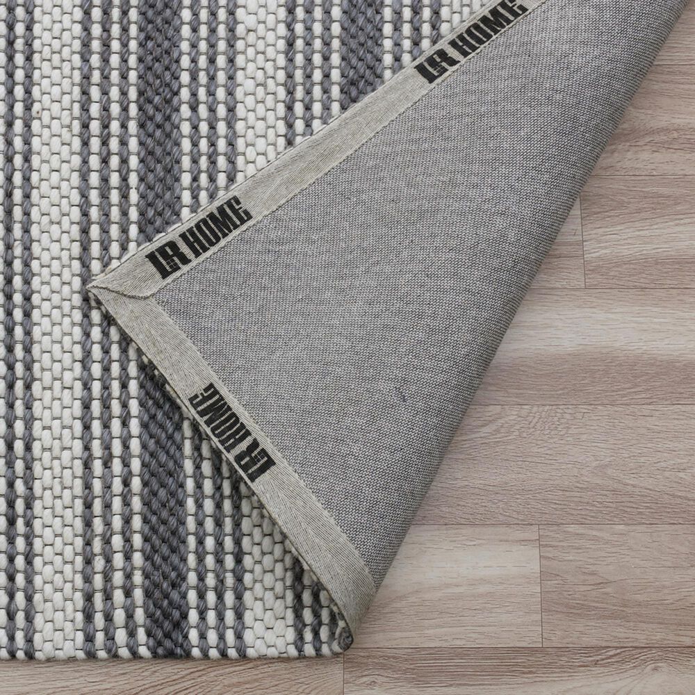 L&amp;R Resources Bergen 5&#39; x 7&#39;9&quot; Dark Gray and Ivory Area Rug, , large
