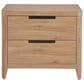 Universal Furniture Modern Walker 30" 2 Drawer Nightstand in Organic Natural Oak with AC Outlets and USB Ports, , large