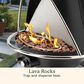 Cuisinart Chimenea Outdoor Propane Fire Pit in Black and Stainless Steel, , large