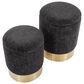 Lumisource Marla 2-Piece Nesting Ottoman Set in Black, , large