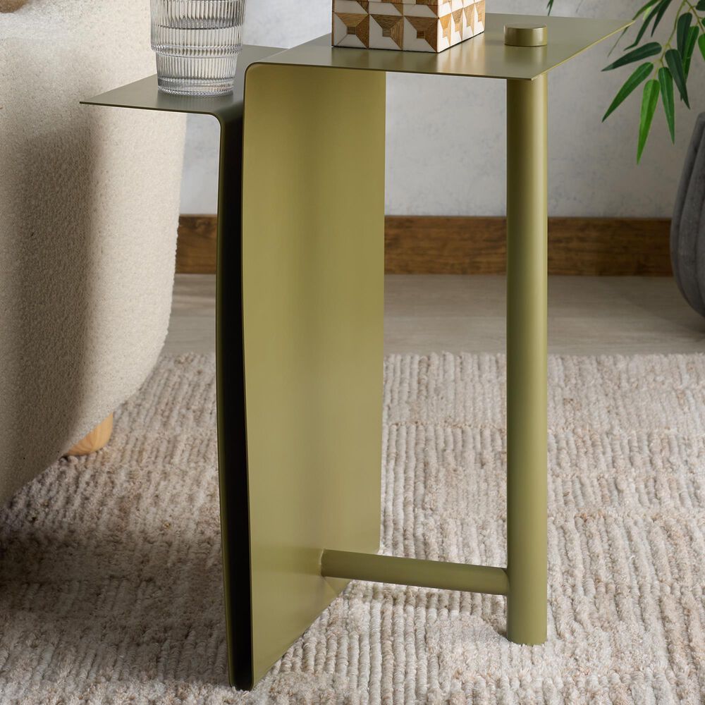 Safavieh Aldwyn Metal Accent Table in Olive Green, , large