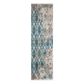 Nourison Karma KRM05 2"2" x 7"6" Ivory and Blue Runner, , large