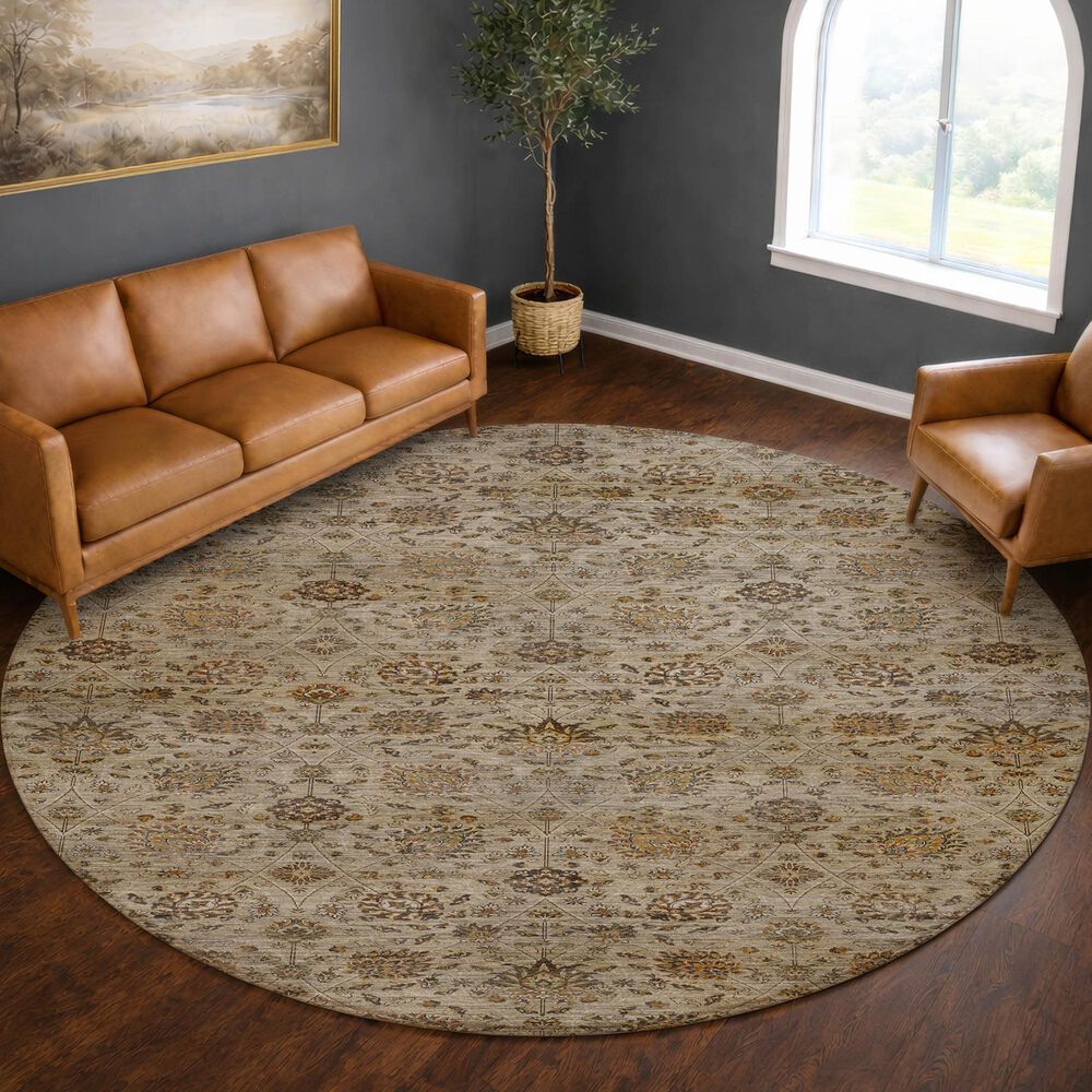 Dalyn Rug Company Aristo AR3 Beige 8' Round Area Rug, , large