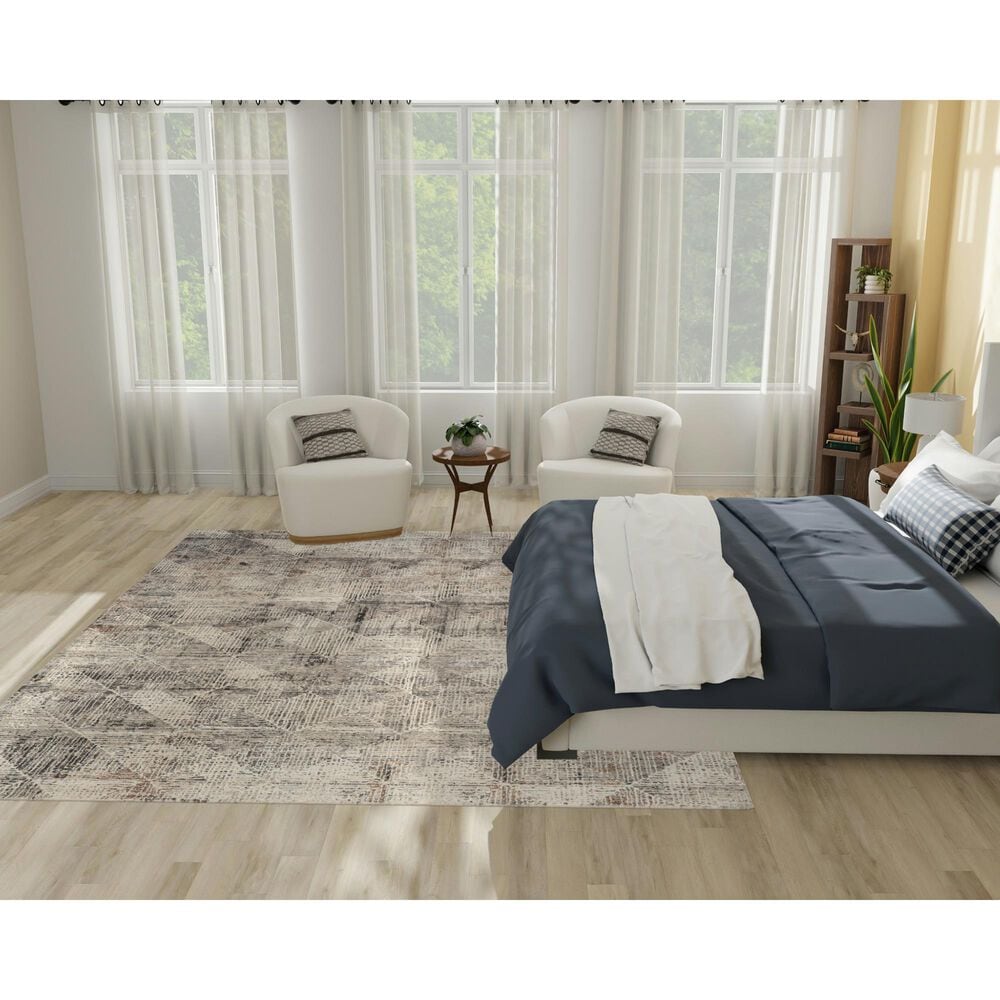 Nourison Sustainable Trends 7&#39;10&quot; x 9&#39;10&quot; Ivory and Multicolor Area Rug, , large