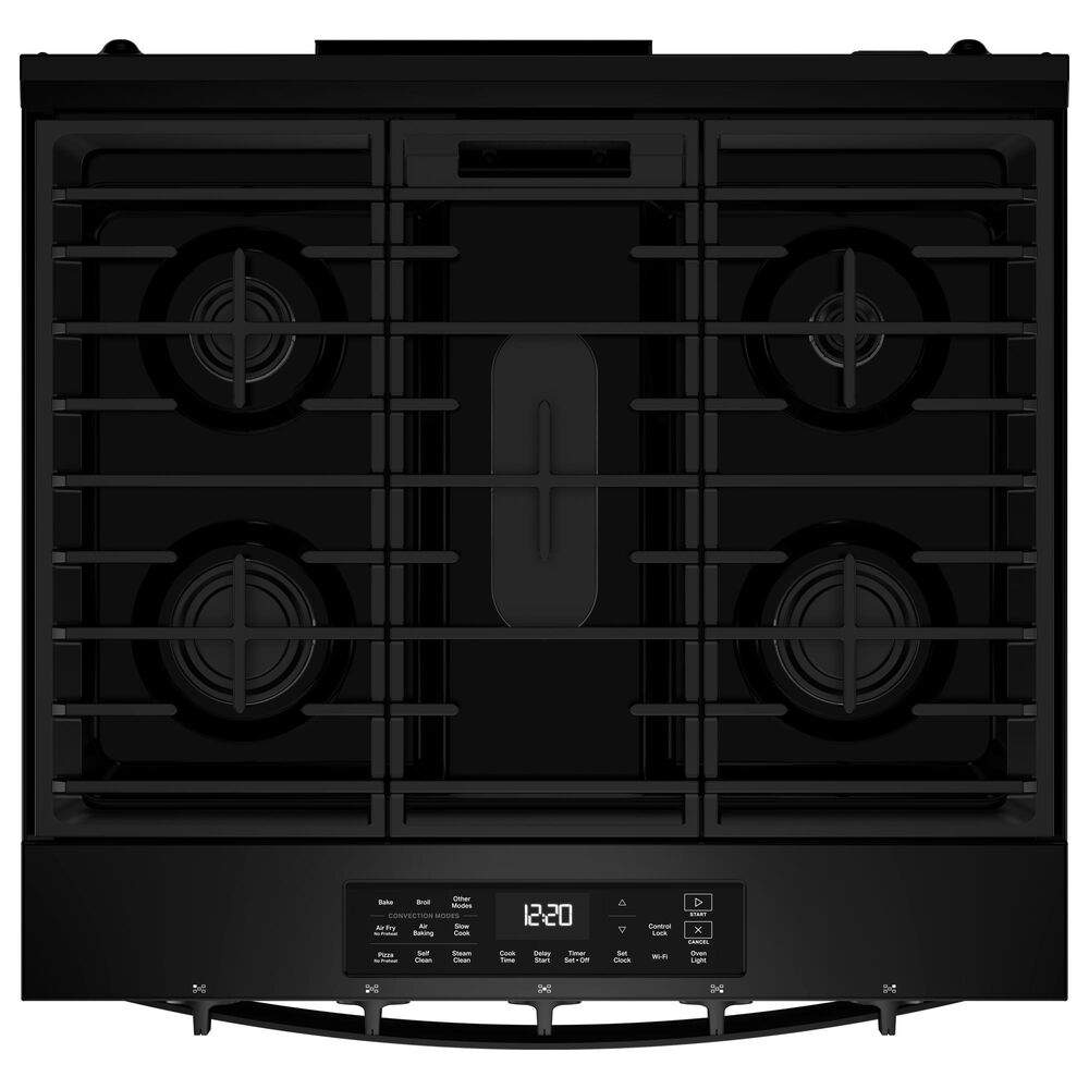 Whirlpool 30" Smart Gas Range with Air Cooking Technology in Black, , large