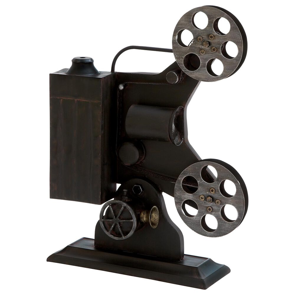Maple and Jade Camera Film Decorative Sculpture in Matte Black and Bronze, , large