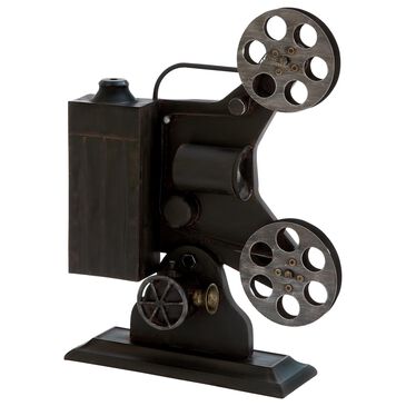 Maple and Jade Camera Film Decorative Sculpture in Matte Black and Bronze, , large