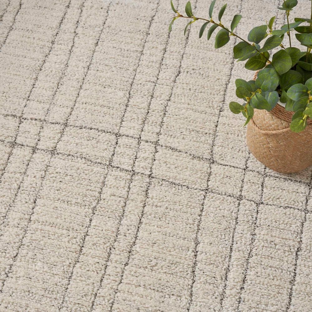 Nourison Andes AND03 5&#39;3&quot; x 7&#39;3&quot; Ivory and Grey Area Rug, , large