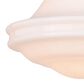 Vaxcel Huntley 12" 1-Light Semi Flush Mount with White Glass Shade in Natural Brass, , large
