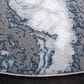 Safavieh Craft CFT844M 6"7" Round Blue and Grey Area Rug, , large