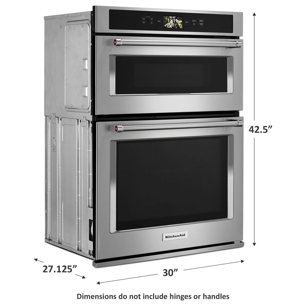 KitchenAid 30&quot; Wall Oven with Microwave Combo Smart in Stainless Steel, , large
