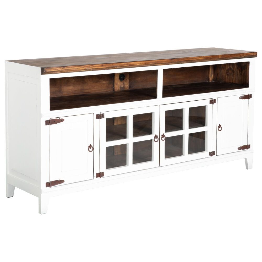 Rustic Root Hacienda 72" Tv Stand in White, , large