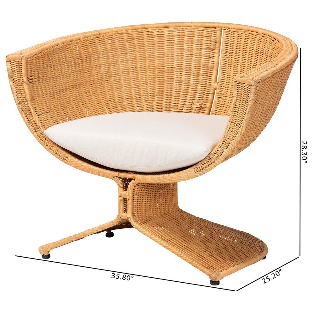 Baxton Studio Tulip Lounge Chair in Neutral, , large