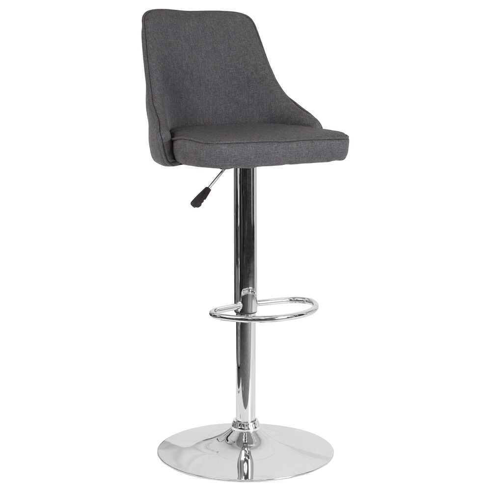 Flash Furniture Trieste Adjustable Barstool in Gray, , large
