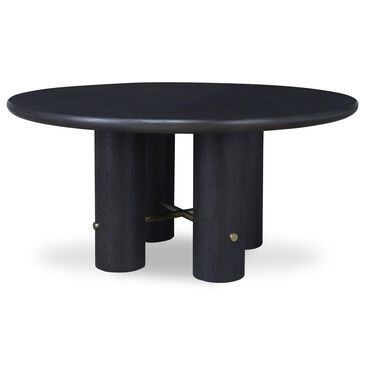 Century Cadence Dining Table in Mocha and Antique Brass Accents - Table Only, , large
