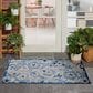 Nourison Aloha ALH17 3" x 5" Blue and Grey Indoor/Outdoor Area Rug, , large