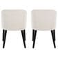 Lumisource Rina Side Chair with Cream Cushion in Black (Set of 2), , large