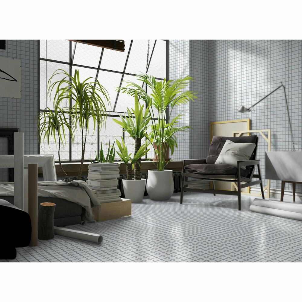 Emser Catch Gray 2&quot; x 2&quot; Square on 12&quot; x 12&quot; Ceramic Mosaic Sheet, , large