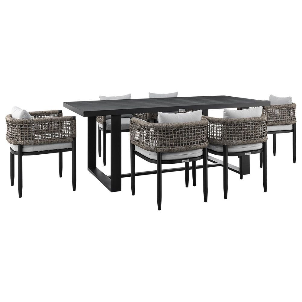 Blue River Felicia 7-Piece Patio Dining Table Set in Black, , large