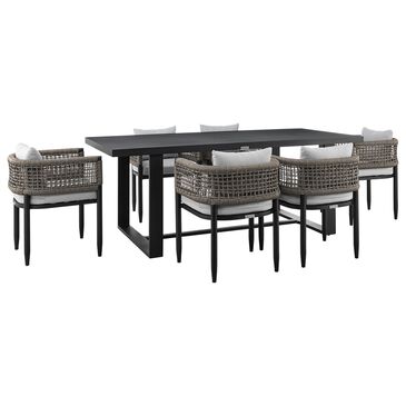 Blue River Felicia 7-Piece Patio Dining Table Set in Black, , large