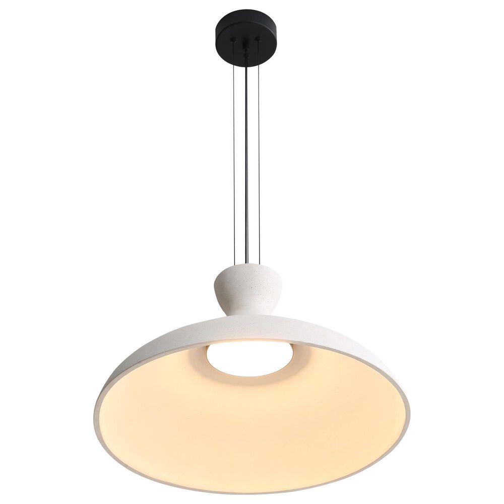 Golden Lighting Aethera 22" 1-Light LED Pendant in White Sandstone, , large