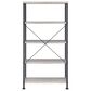Pacific Landing Analiese 4-Shelf Bookcase in Grey Driftwood and Black, , large