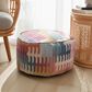 Howard Elliott Navajo Foot Pouf in Coral, Blush, Teal and Mustard, , large