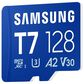 Samsung 128GB T7 UHS-I microSDXC Memory Card in Blue, , large