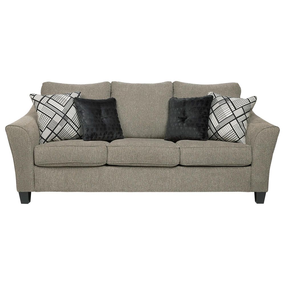 Signature Design by Ashley Barnesley Stationary Sofa in Platinum, , large