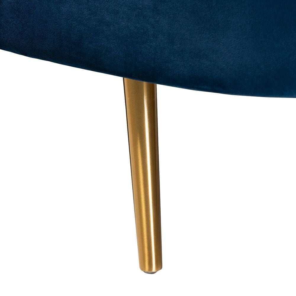 Baxton Studio Kailyn Upholstered Chaise in Navy Blue Velvet, , large