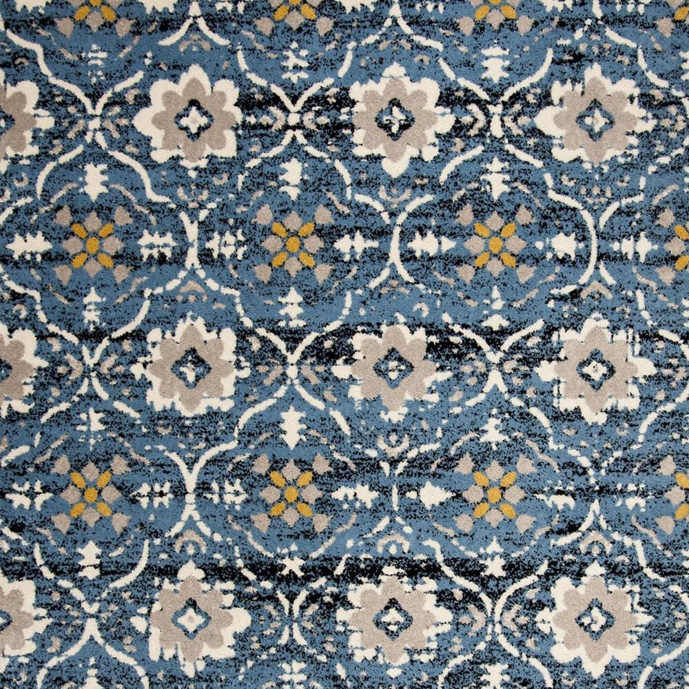 Safavieh Amsterdam AMS113M-28 2&#39;3&quot; x 8&#39; Blue/Creme Runner, , large