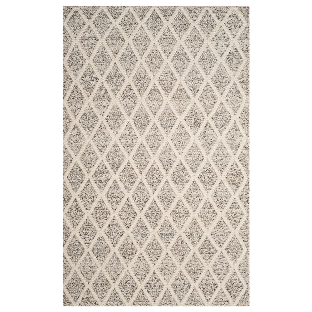 Safavieh Natura NAT711A 6" x 9" Ivory and Stone Area Rug, , large