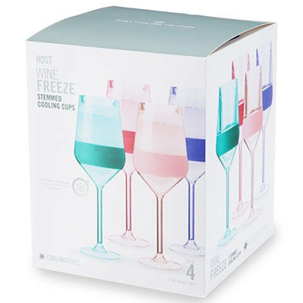 True Stemmed Wine Freeze Cooling Cup Tinted in Multicolor &#40;Set of 4&#41;, , large