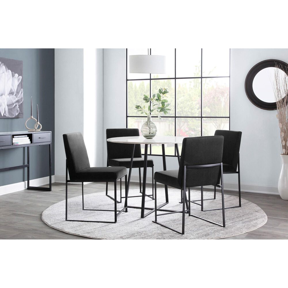 Lumisource Fuji Dining Chair in Black/Black &#40;Set of 2&#41;, , large