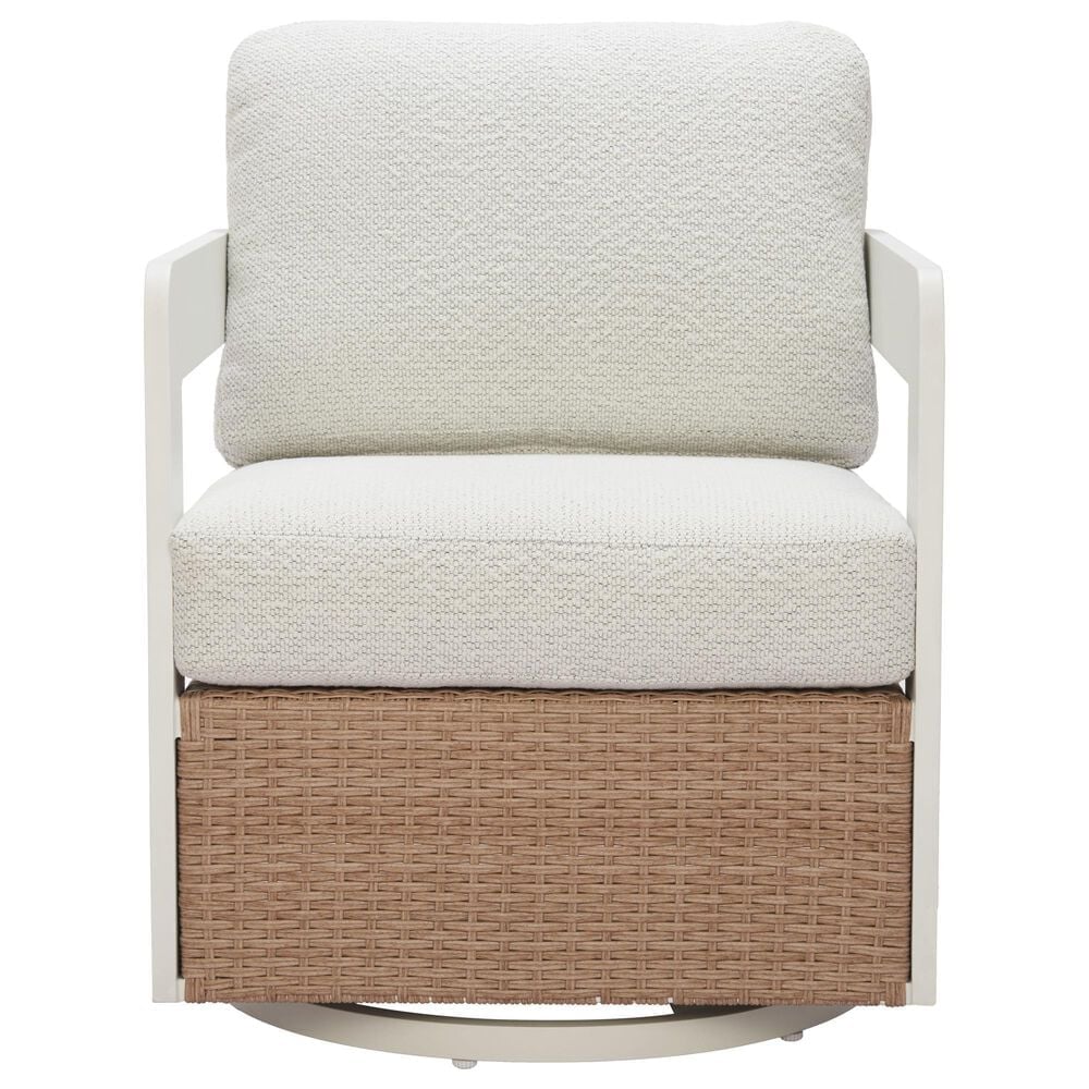 Zuo Modern Gelo Outdoor Swivel Chair in White, , large